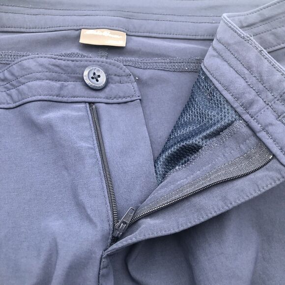 Eddie Bauer Womens Active Capri Pants Size 10 Cargo Pocket Scrunch Pulls Blue - Picture 5 of 15